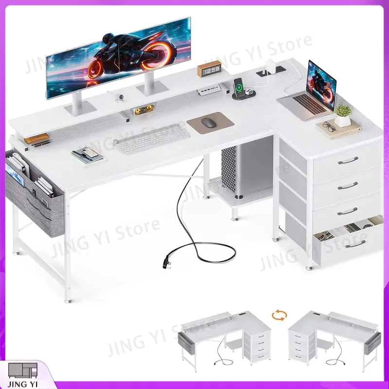 Office Furniture Outlet - L Shaped Computer Desk 160x80cm Corner