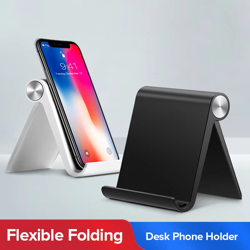 Mobile Pedestal Cabinet - Universal Foldable Desk Phone Holder Portable