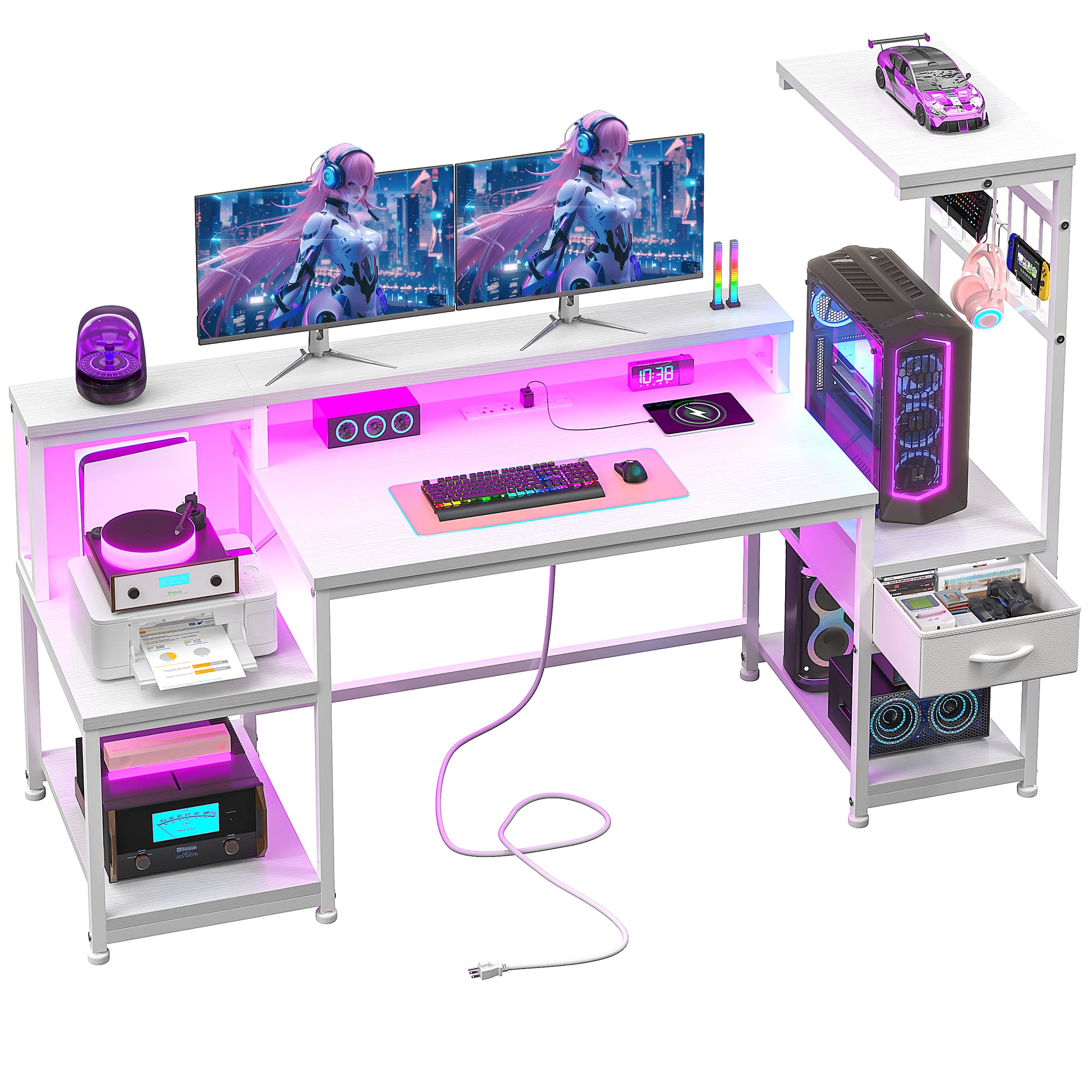 EnHomee 55“ LED Gaming Compute - Office Furniture Outlet 评论和价格