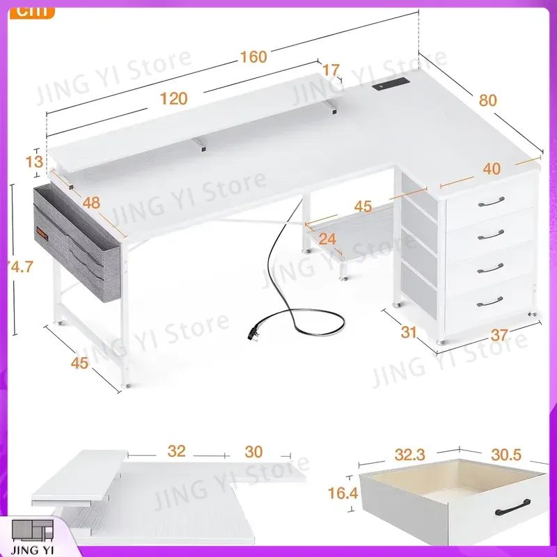 L Shaped Computer Desk 160x80c - Office Furniture Outlet 评论和价格