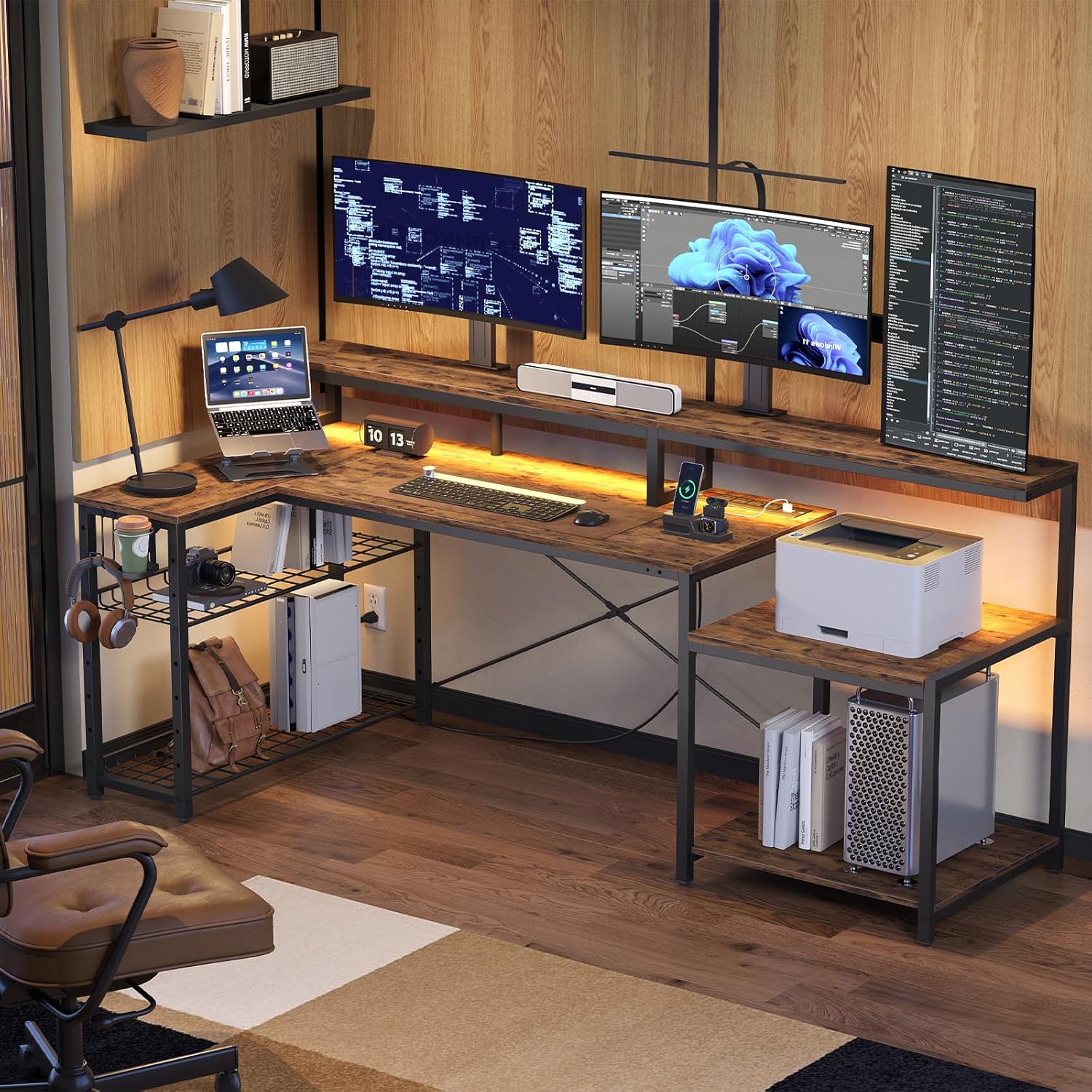 71.5 inch Computer Desk with P - Office Furniture Outlet 评论和价格