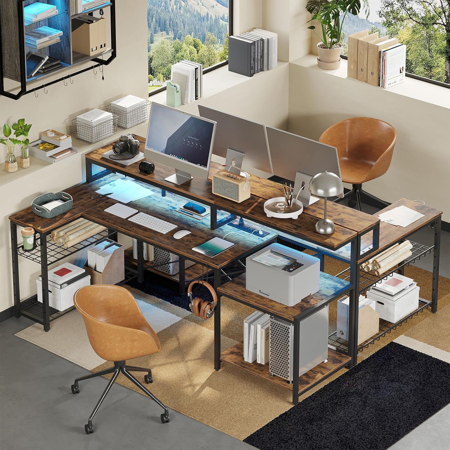 71.5 inch Computer Desk with P - Office Furniture Outlet 评论和价格