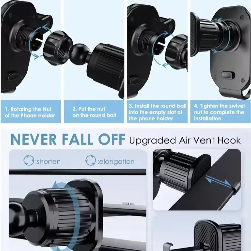 Car Phone Holder Car Air Vent  - Mobile Pedestal Cabinet 评论和价格