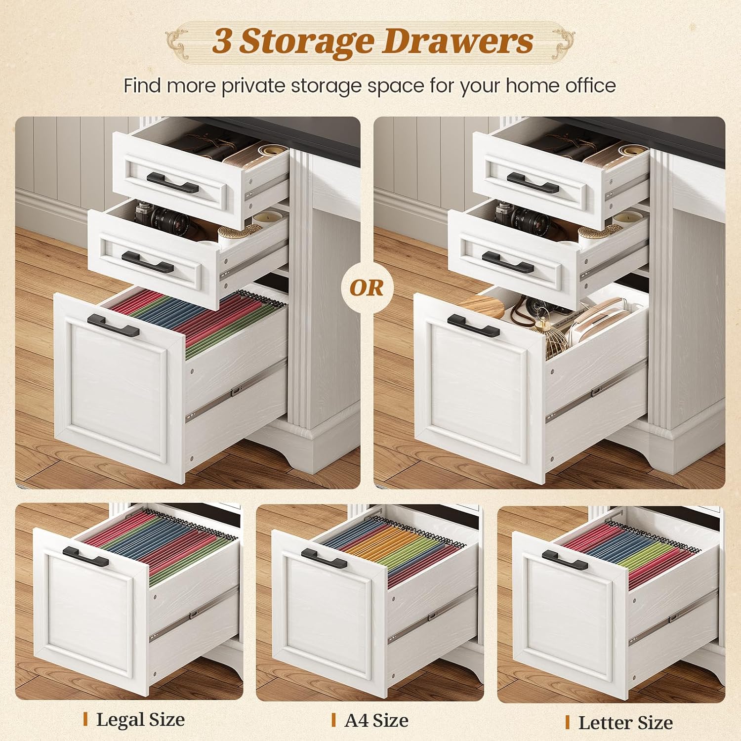 L Shaped Desk with Hutch & 3 D - Office Furniture Outlet 评论和价格