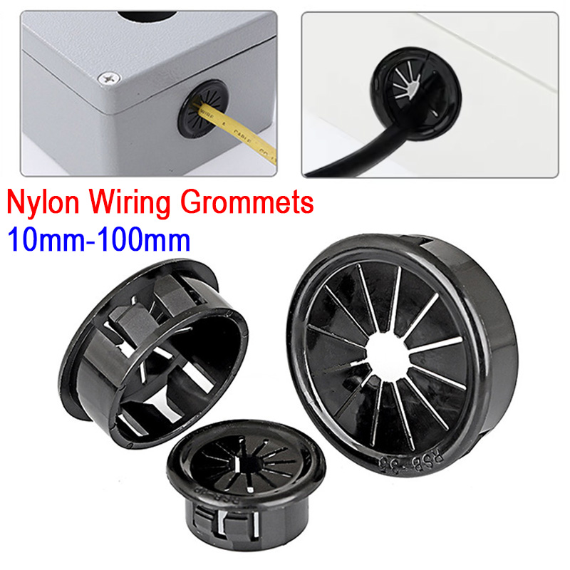2~50pcs Black Plastic Cable Ho - Office Furniture Outlet 评论和价格