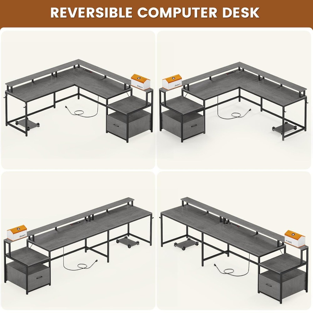 L Shaped Desk, 66