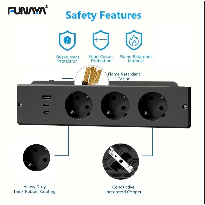 FUNAYA Built-in Socket EU KR w - Office Furniture Outlet 评论和价格